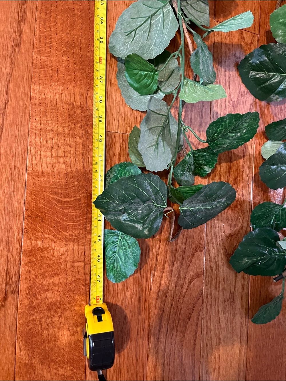 Green Faux Leafy Vines - set of 2, Approximately 4’ in Length - Like New!